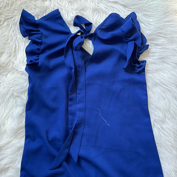 Ruffle Sleeve Tie Back Tunic Dress - Picture 6 of 7